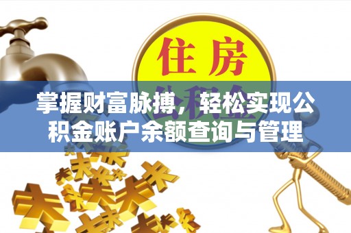 屏南掌握财富脉搏，轻松实现公积金账户余额查询与管理