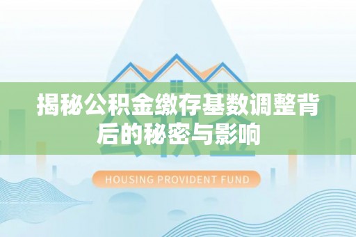 屏南揭秘公积金缴存基数调整背后的秘密与影响